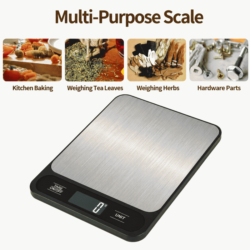 Household electronic weighing platform scale, 5kg/10kg, precise gram weight scale for food, portable baking small electronic scale