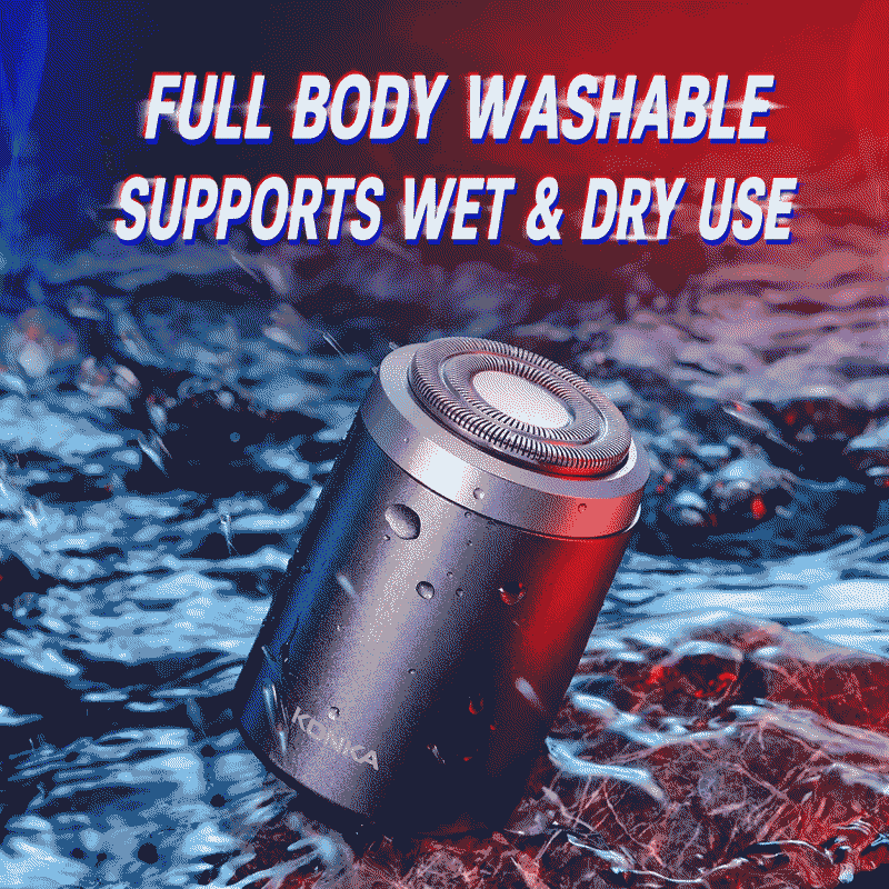 Electric mini shaver, rechargeable, washable, portable, suitable for travel and car use, men's shaver