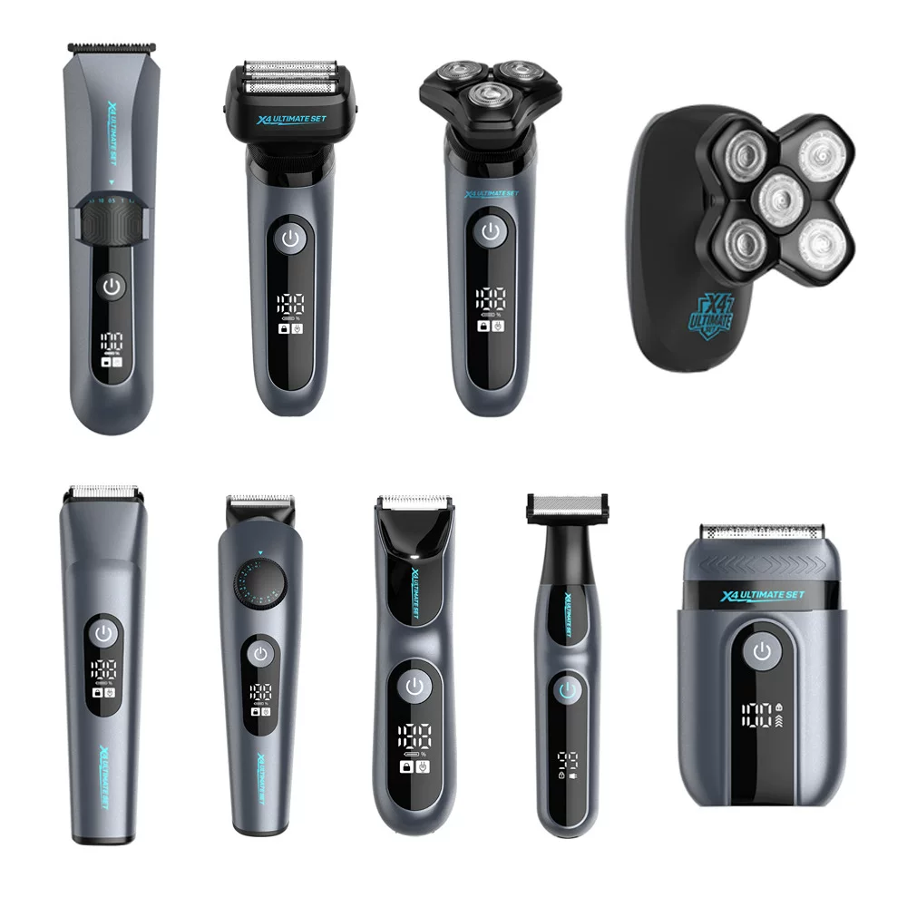 Cross-border men's full-body washing multi-functional body hair clipper, rotary reciprocating razor, hair and beard clipper, electric pusher