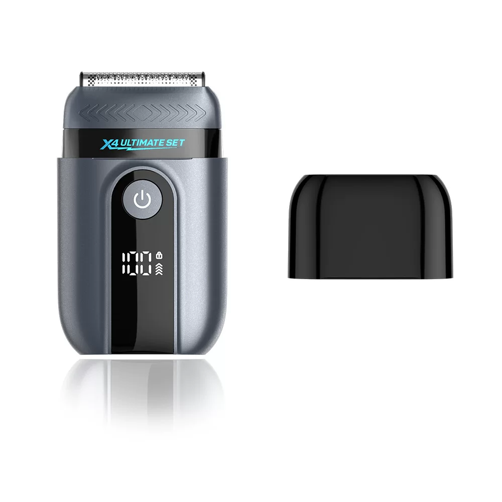 Cross-border men's portable travel LED digital display IPX7 waterproof electric razor, trimming reciprocating shaver
