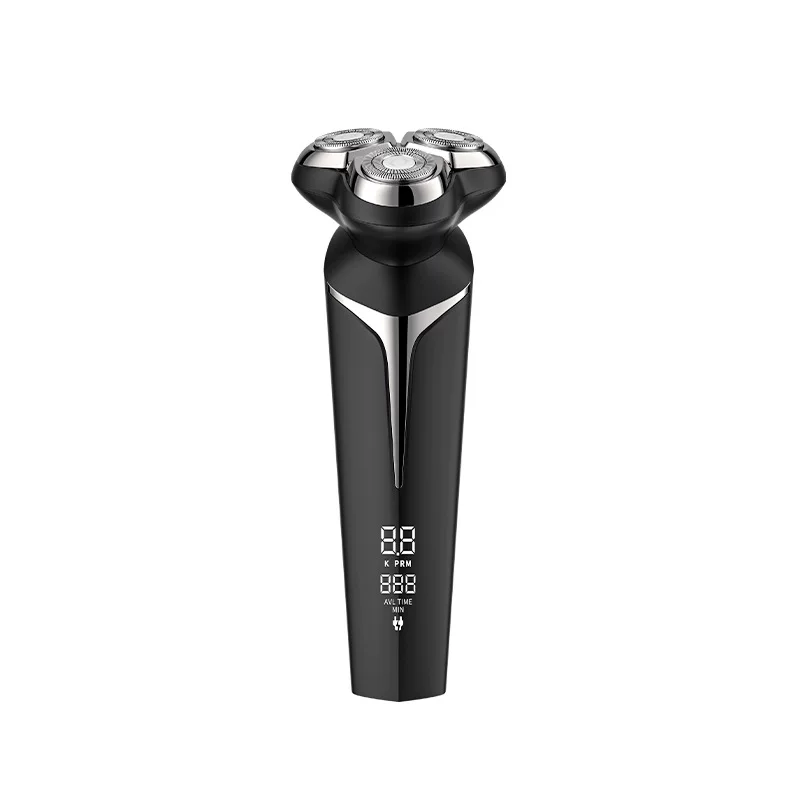 Magnetic three-blade razor, full-body water washing for shaving, digital display fast charging, cross-border wholesale, magnetic three-blade razor