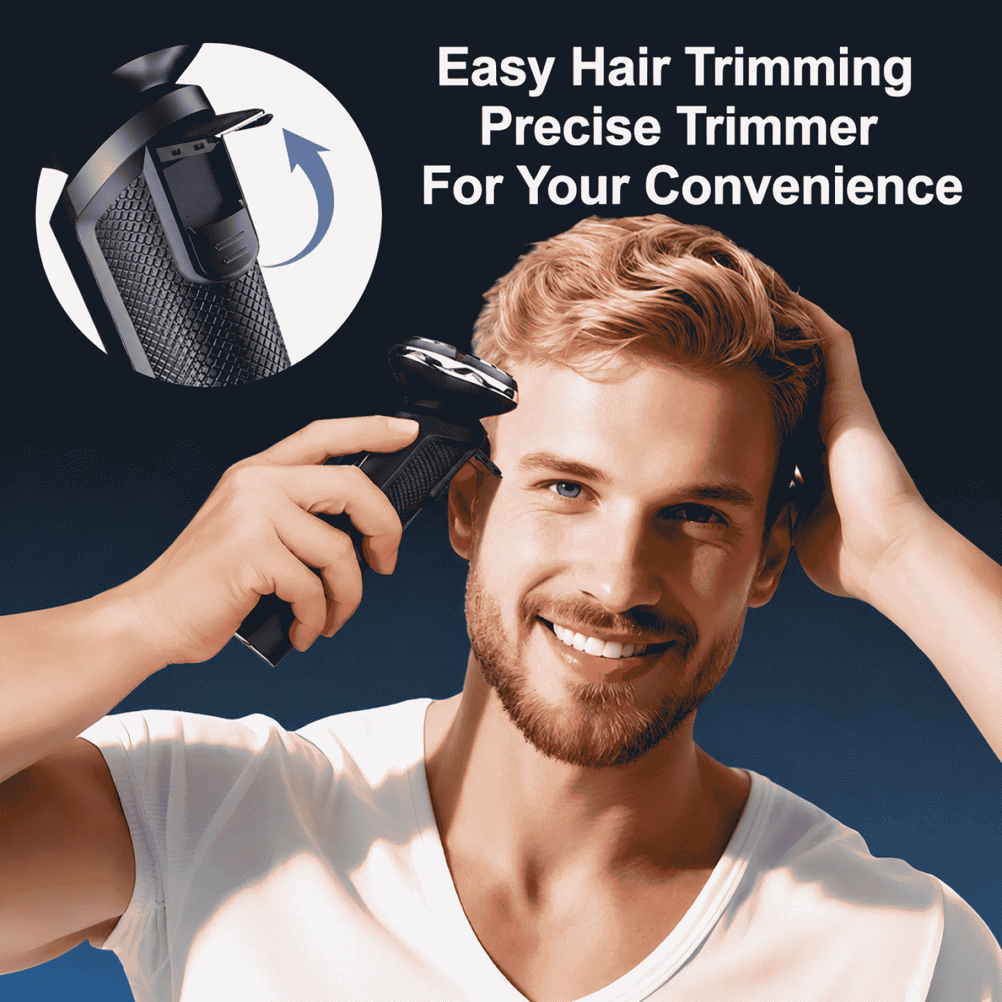New digital display magnetic floating three-blade electric shaver, fully washable, fast charging, men's shaver