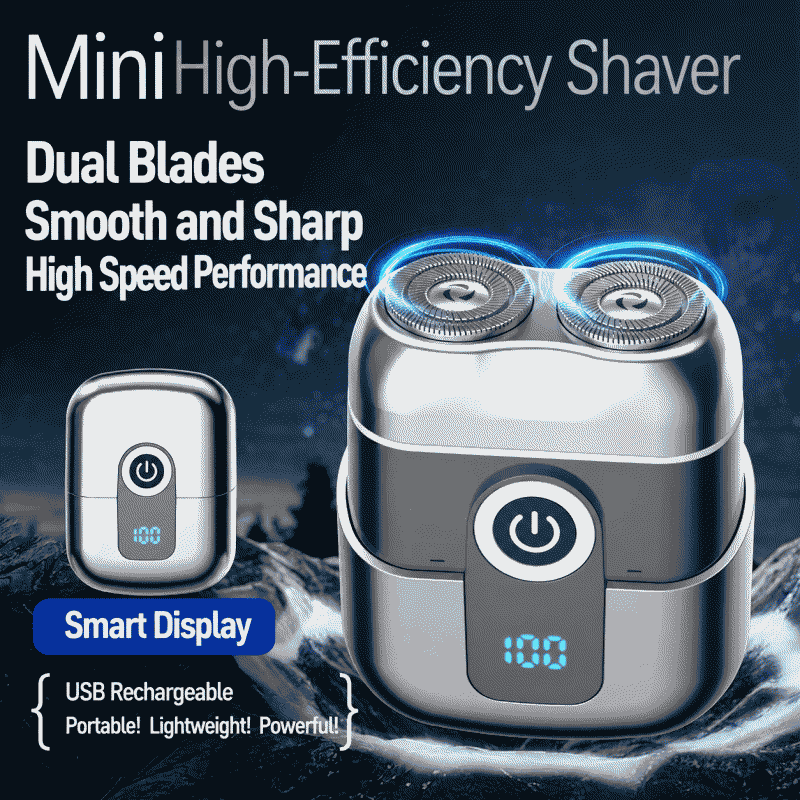 "Ambitious men's shaver, new electric razor, magnetic blade head, mini portable, dual-head shaver"