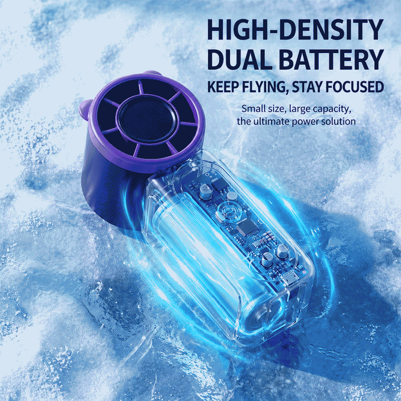 High-speed mini handheld fan, USB-powered with ultra-long battery life, turbo-powered, portable, and compact
