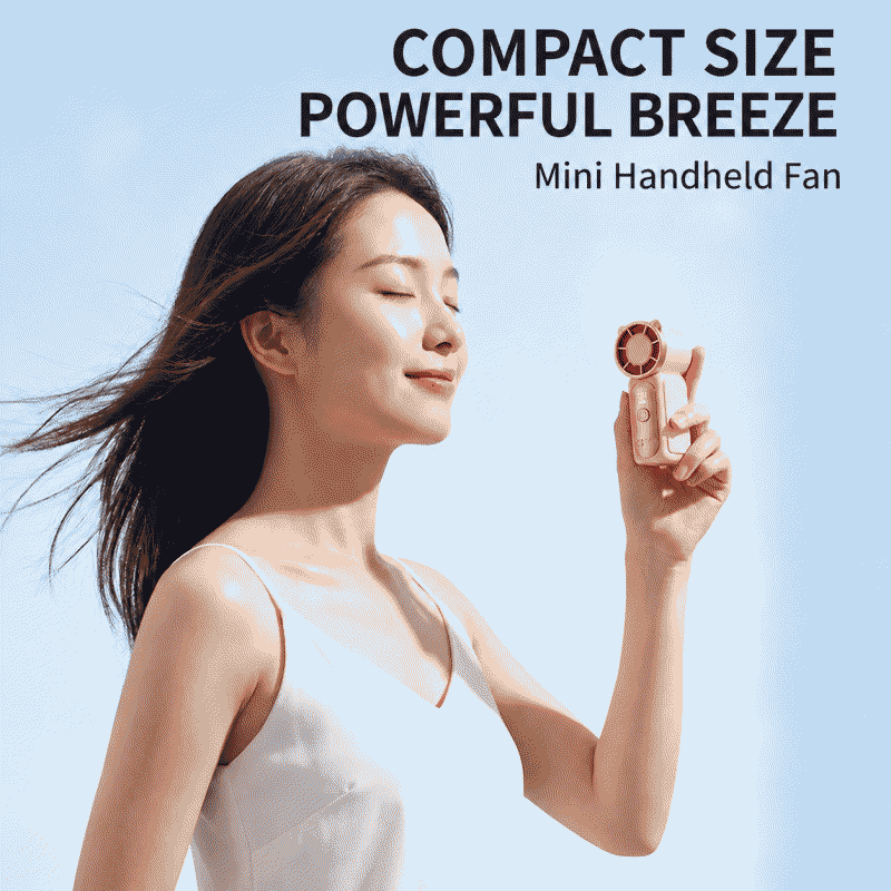 High-speed mini handheld fan, USB-powered with ultra-long battery life, turbo-powered, portable, and compact