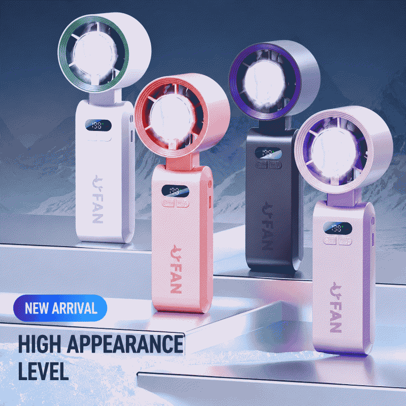 Hot-selling handheld small fan, ice compress, high-speed cooling, USB charging, high-quality, portable, foldable fan