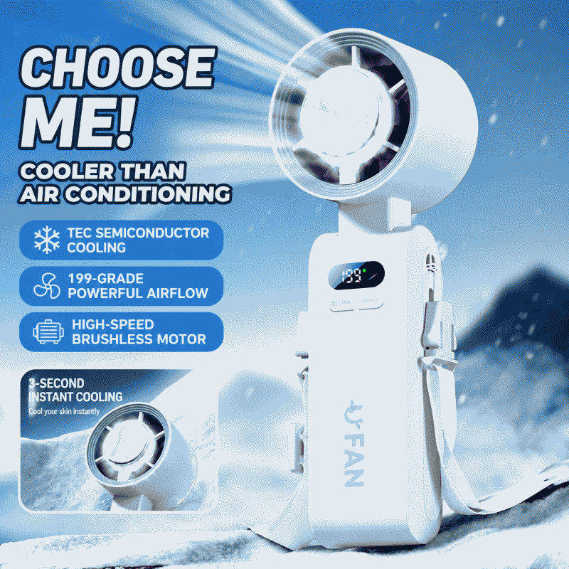 Hot-selling handheld small fan, ice compress, high-speed cooling, USB charging, high-quality, portable, foldable fan