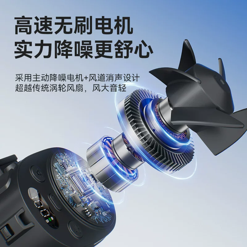 2026 Cross-border Clip, Universal ice Pack Fan, usb high-speed umbrella, waist and neck Hanging, Cooling Small fan
