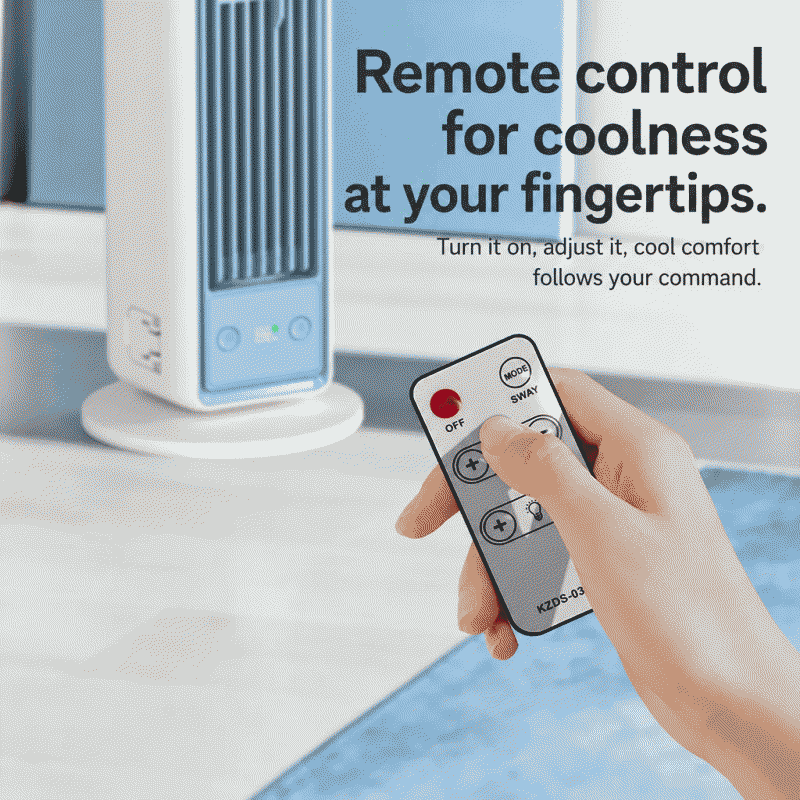 Desktop tower fan, office silent high-wind mini desktop oscillating fan, dormitory household air conditioning fan