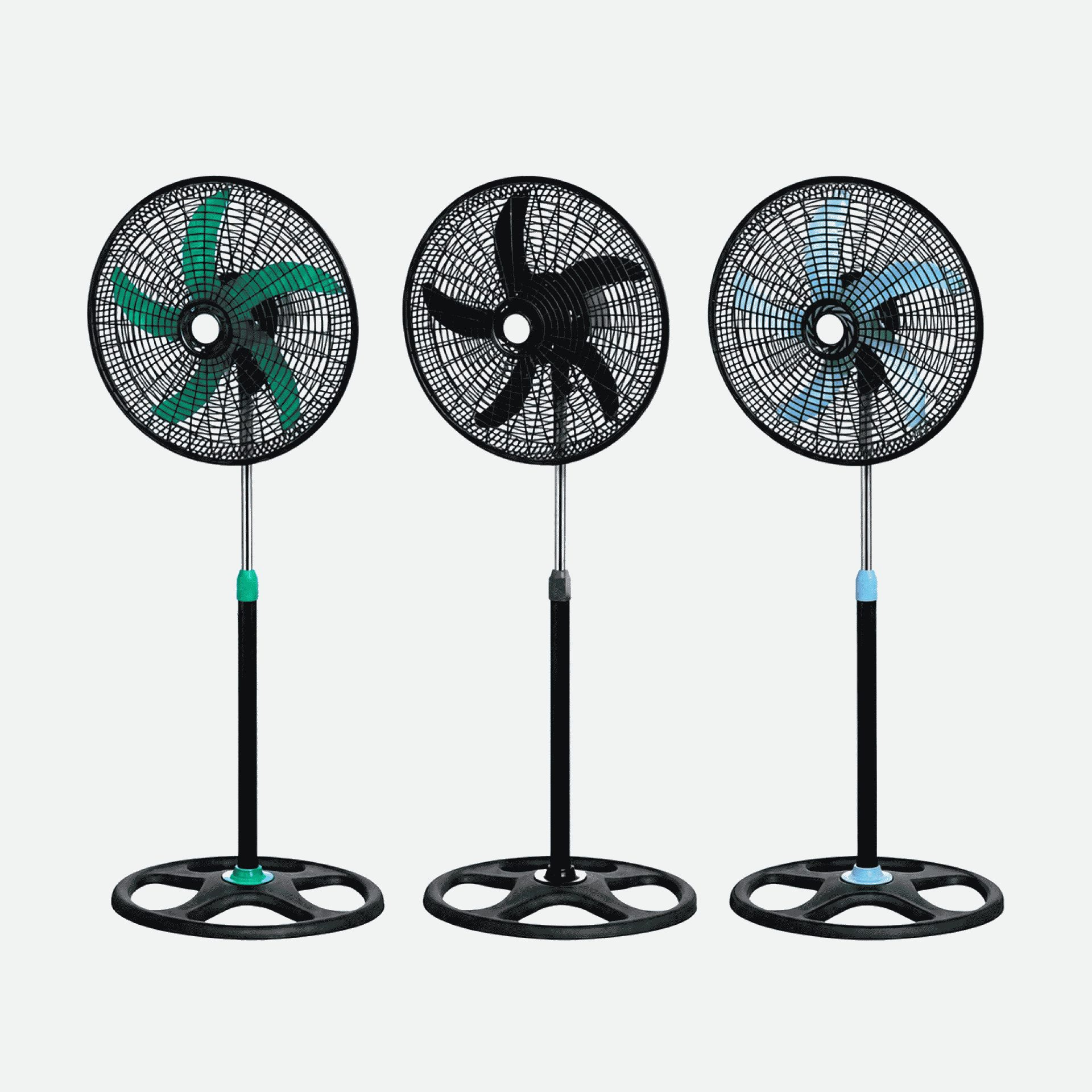 18-inch plastic floor fan with high power