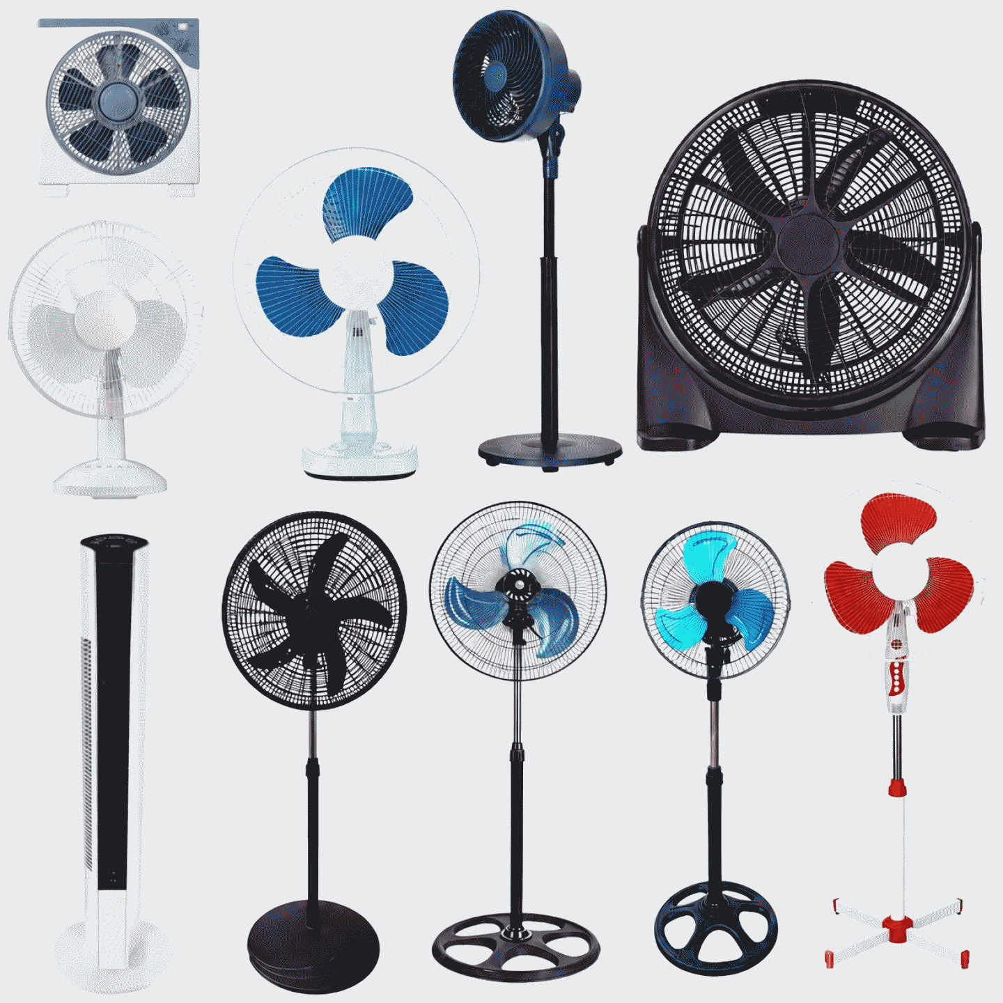 18-inch plastic floor fan with high power
