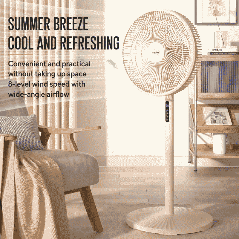 16-inch electric fan, household floor fan, remote control model, low-pitched sound, dormitory vertical electric fan