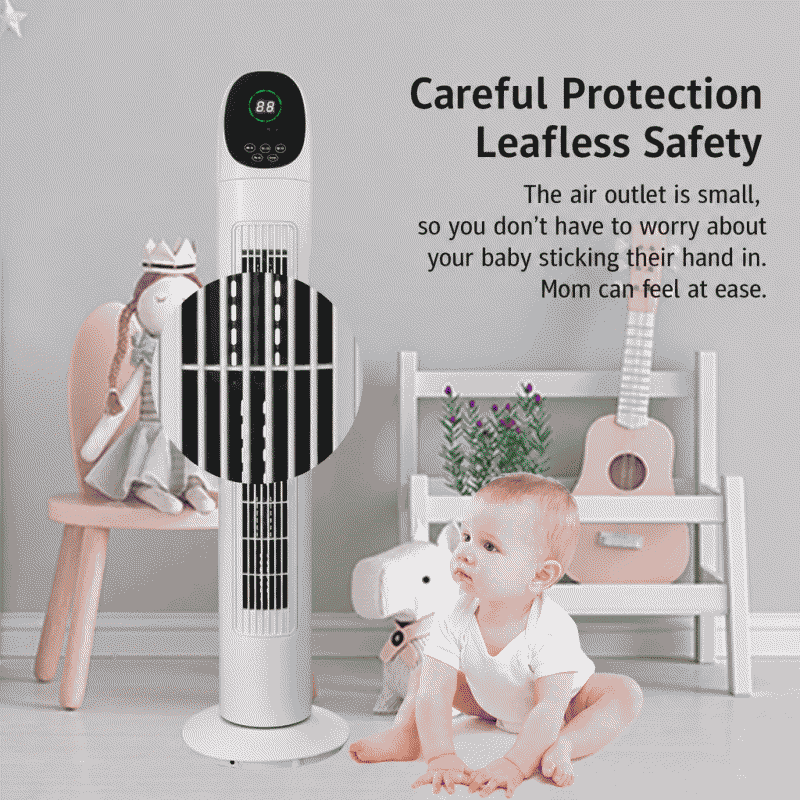 Intelligent air conditioning fan, vertical circulating electric fan, remote control, silent tower fan, air circulation, household use, dormitory