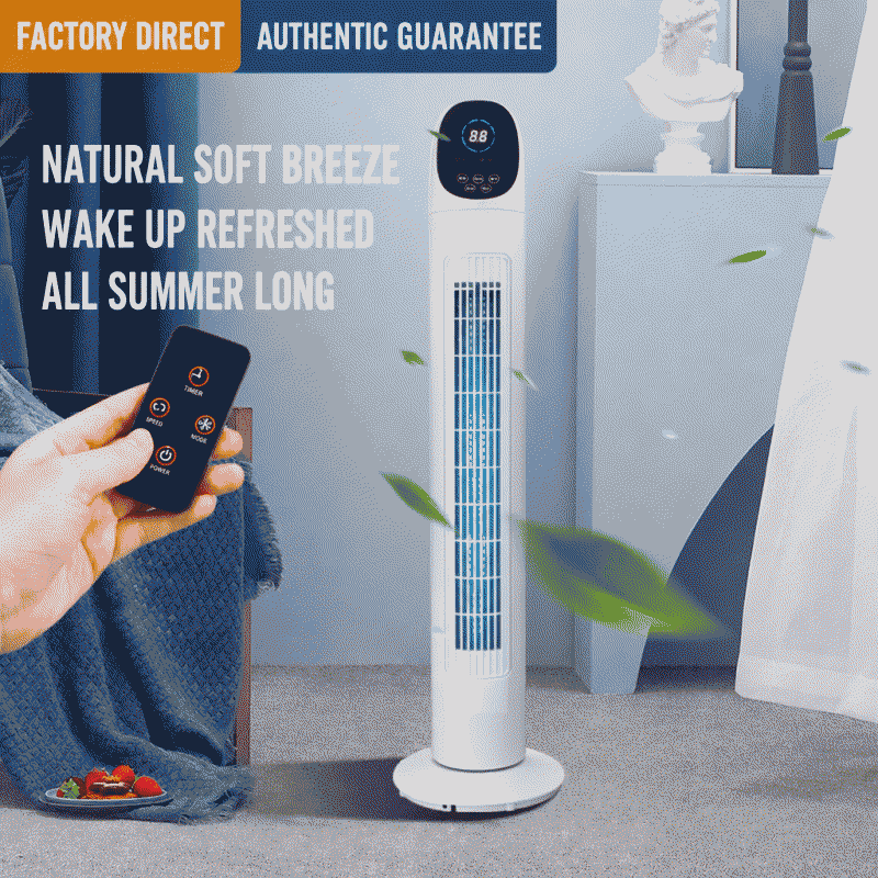 Intelligent air conditioning fan, vertical circulating electric fan, remote control, silent tower fan, air circulation, household use, dormitory