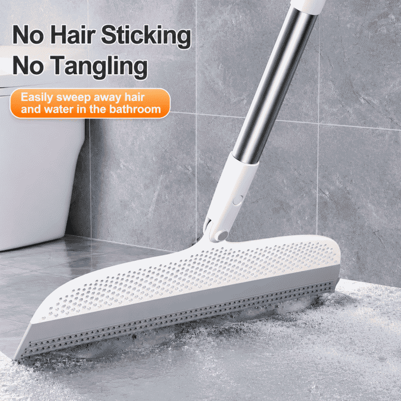Magic Silicone water scraper broom, household bathroom floor scraper broom, bathroom water scraper, mopping floor dual-purpose lazy person's magic tool