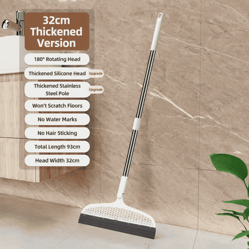 Sweeping magic broom, bathroom floor scraper, floor scraper, dual-purpose for scraping and mopping, floor scraper wonder, silicone floor scraper