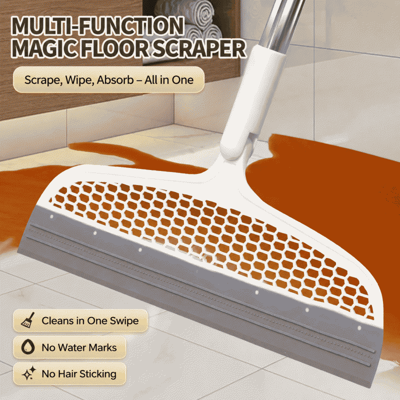 Sweeping magic broom, bathroom floor scraper, floor scraper, dual-purpose for scraping and mopping, floor scraper wonder, silicone floor scraper