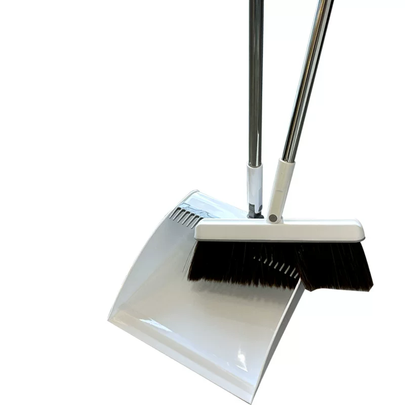 Household rotating broom and dustpan set, soft bristle cover, bathroom non-stick sweeping broom wholesale, cleaning broom