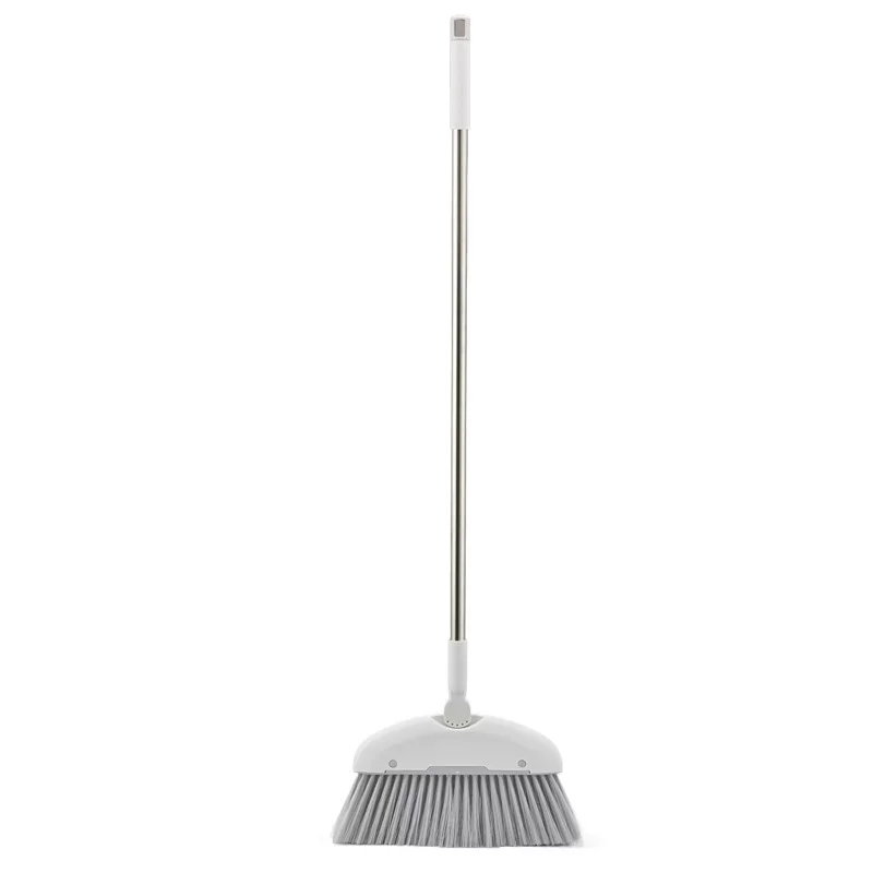 New high-appearance level broom, foldable broom head set, household floor brush, sturdy and durable broom, stainless steel long handle