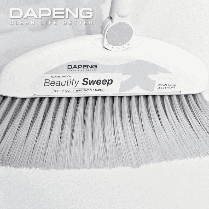 New high-appearance level broom, foldable broom head set, household floor brush, sturdy and durable broom, stainless steel long handle