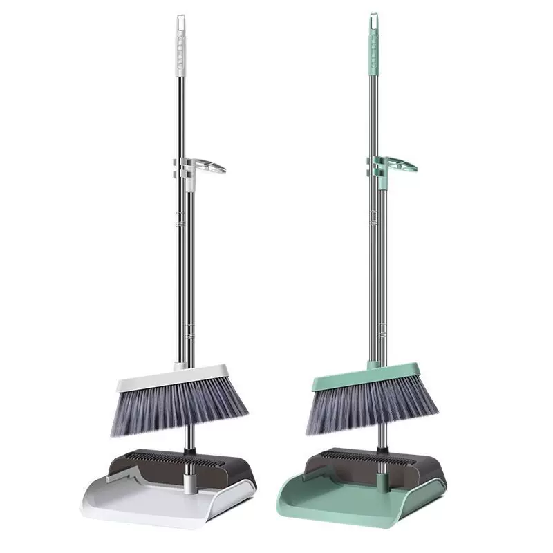 Broom and dustpan set, sweeping broom and dustpan combination, soft bristles, single broom, non-stick to hair, thickened, reinforced, thickened