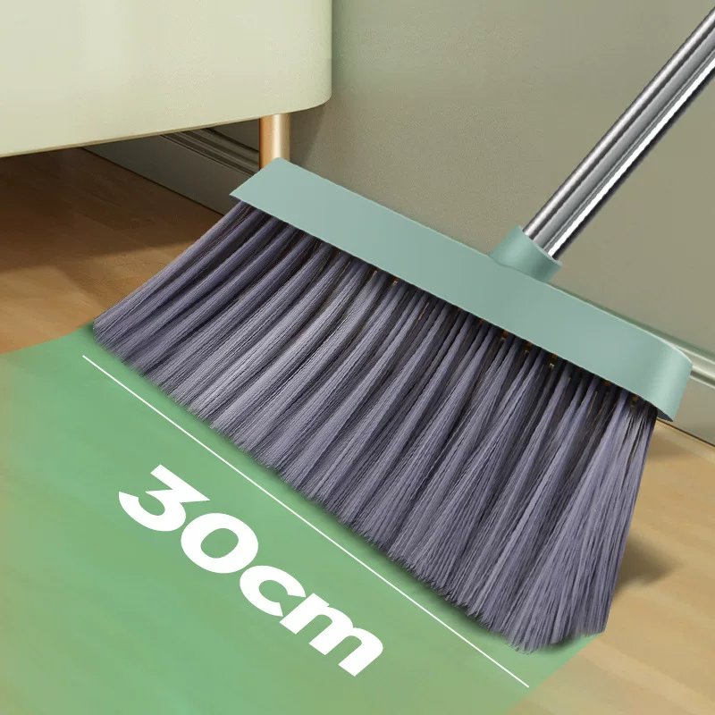 Broom and dustpan set, sweeping broom and dustpan combination, soft bristles, single broom, non-stick to hair, thickened, reinforced, thickened