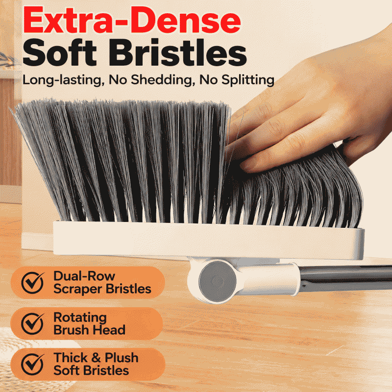New household sweeping broom and dustpan combination set, foldable sweeping wonder, dormitory broom cover