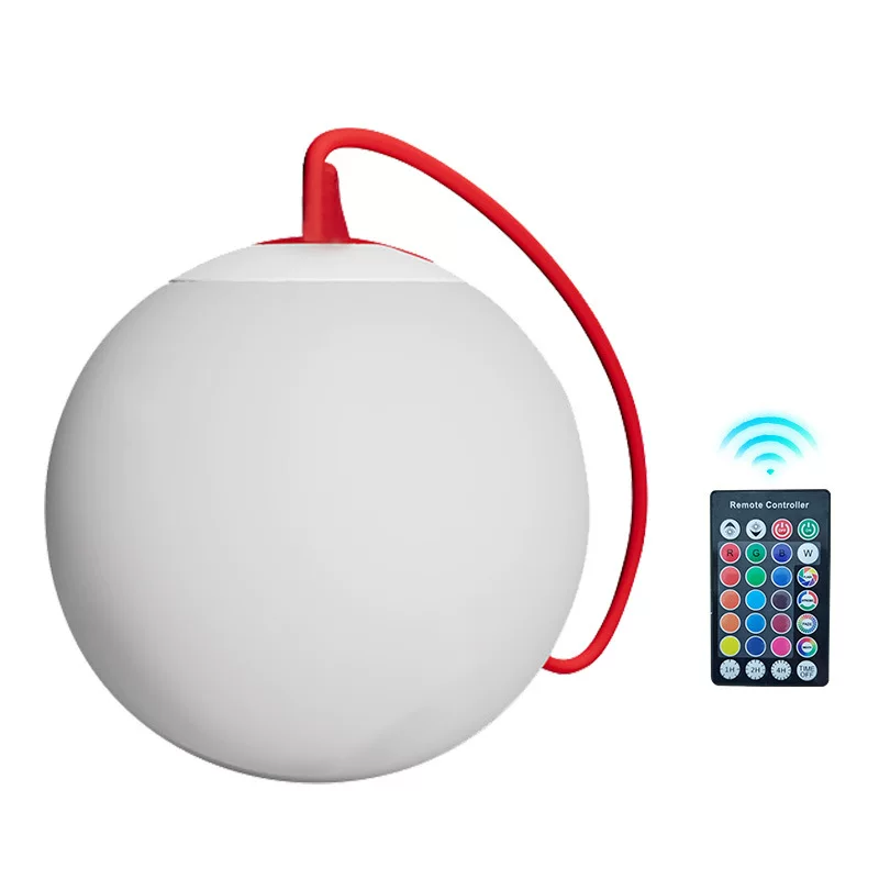 LED round ball small pendant lamp outdoor decoration portable lamp charging atmosphere lamp garden courtyard tent camping lamp