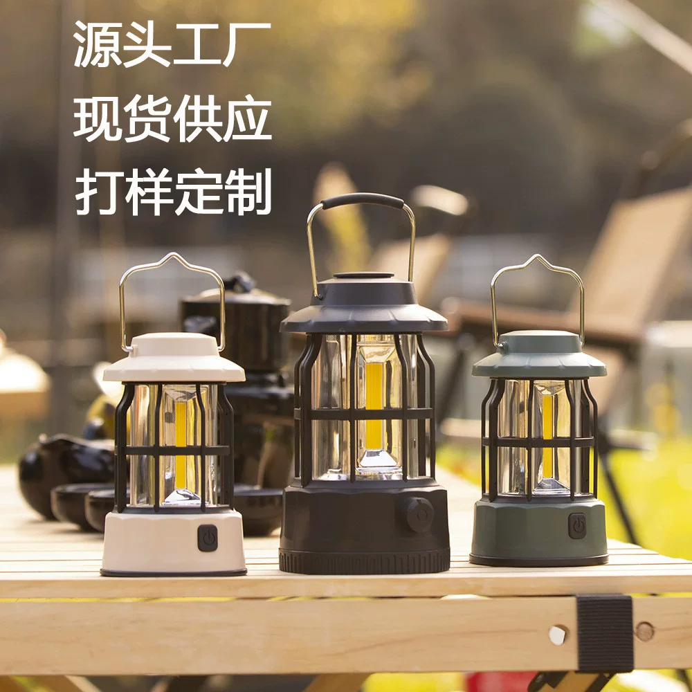 新款野营灯户外露营灯帐篷灯手提马灯礼品宁波复古充电营地灯