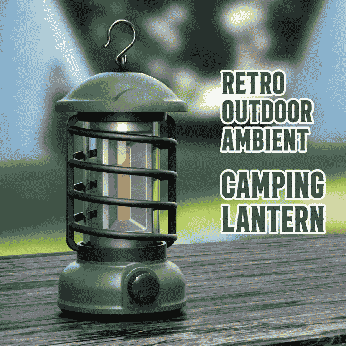 New outdoor camping lamp, retro camping lamp, atmosphere tent lamp, camp lamp, COB battery-powered lighting hanging lamp