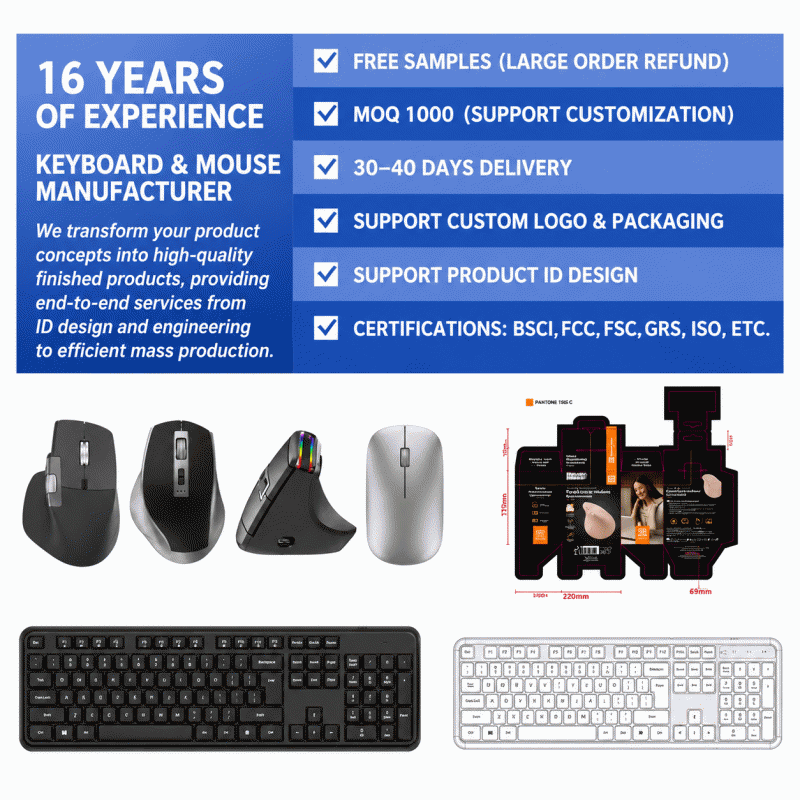 CK280 wireless mouse and keyboard, high appearance level, retro round keycaps, silent keyboard and mouse set