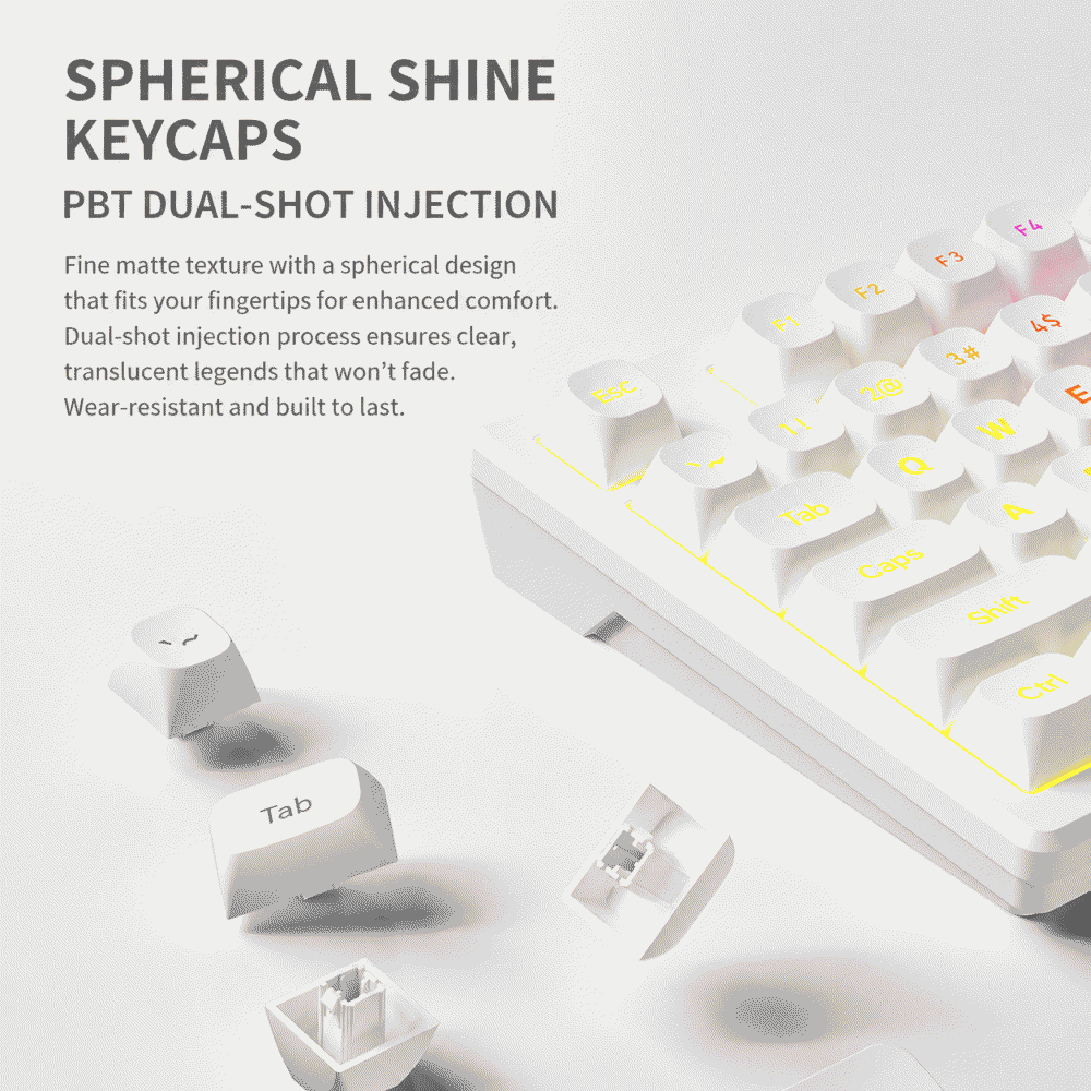 FURYCUBE IP75 luminescent mechanical feel keyboard for computer gaming and e-sports, high appearance level, wired silent keyboard