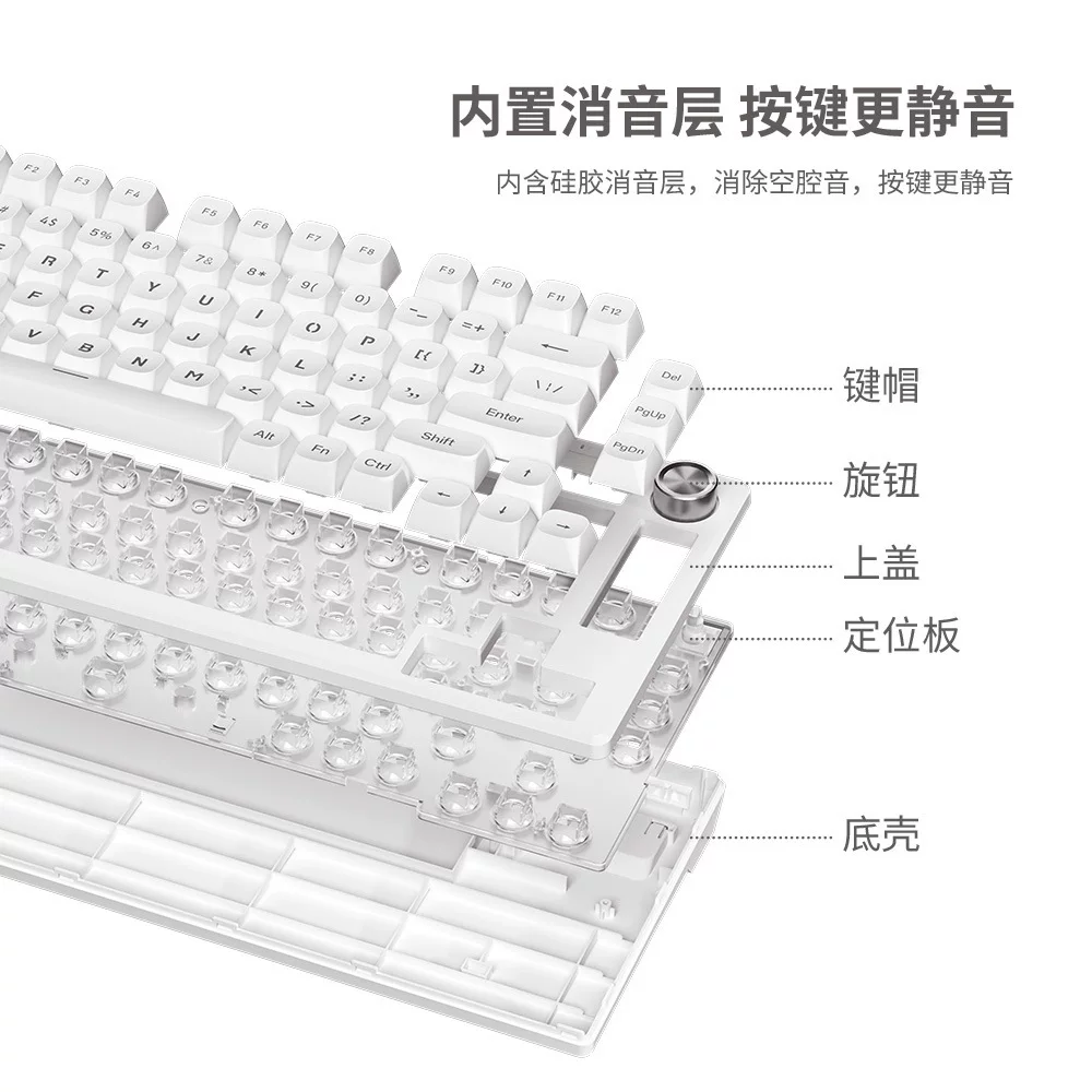 FURYCUBE IP75 luminescent mechanical feel keyboard for computer gaming and e-sports, high appearance level, wired silent keyboard