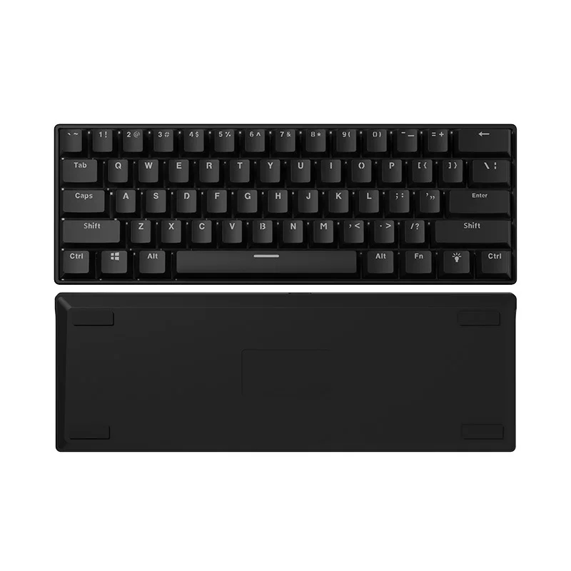 The A61K mixed-light mechanical keyboard with a wired ship shell structure is a convenient gaming, e-sports and office computer. It comes with a small keyboard