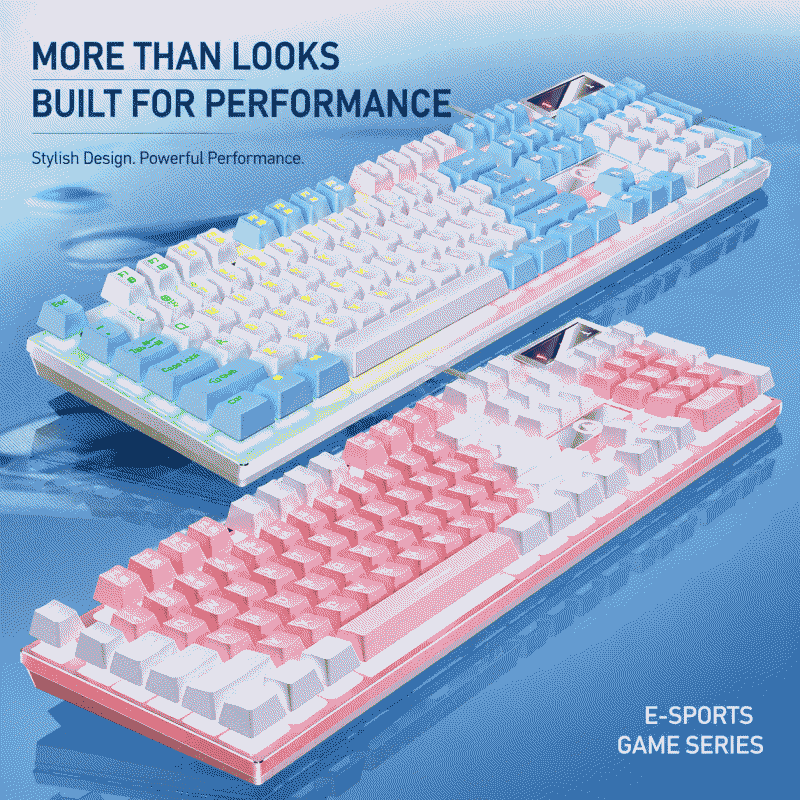 Silvercarving K500 gaming wired keyboard color-block lighting mechanical feel desktop computer accessory