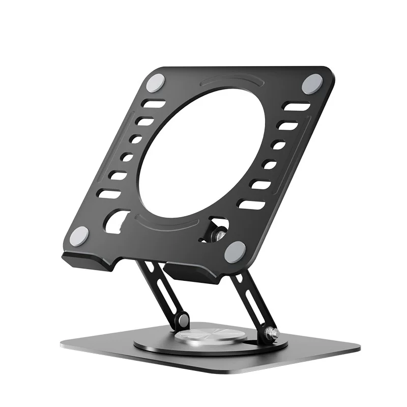 Popular cooling laptop stand with rotation and folding features, office desktop riser, metal bracket