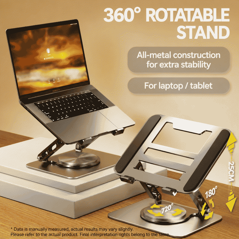 Laptop stand bracket, height-increasing heat dissipation frame, gaming laptop metal frame, 360-degree rotatable lifting frame