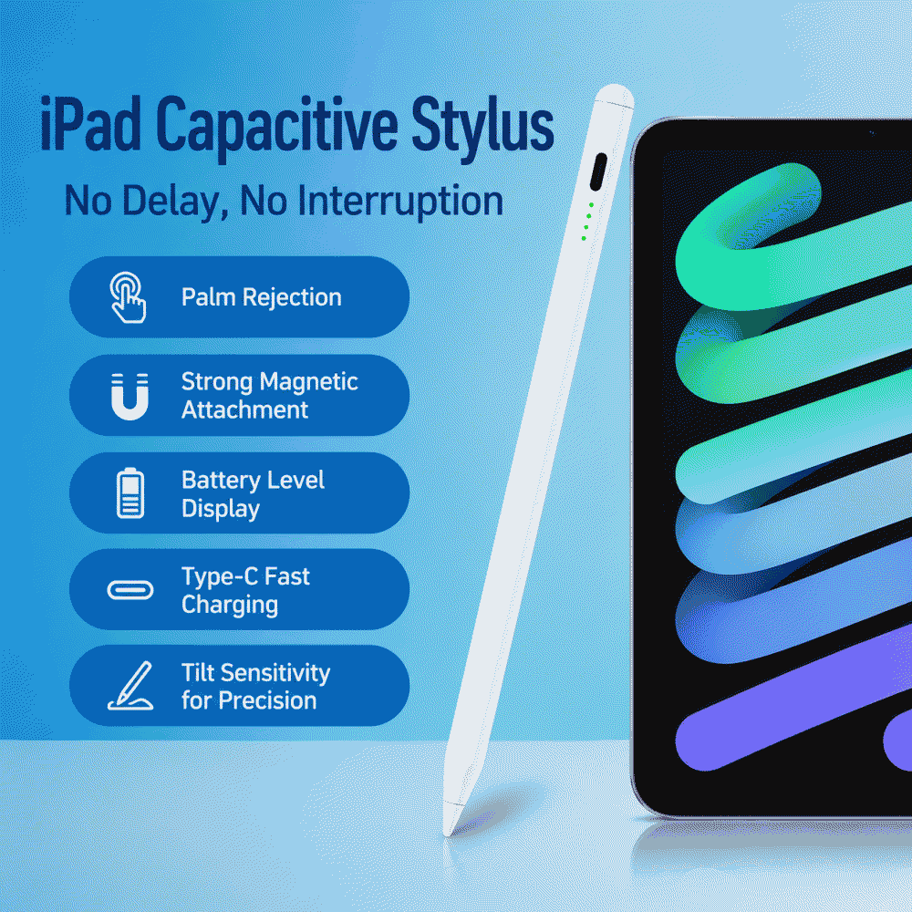 In-stock ipadpencil capacitive pen Magnetic apple stylus compatible with apple pencil touchscreen stylus