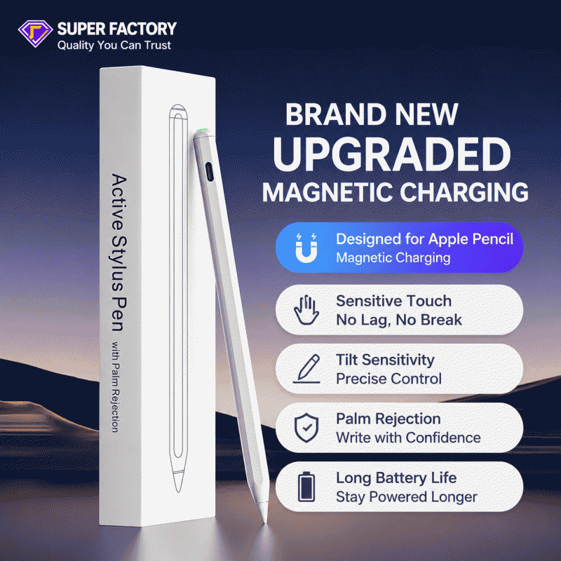 Compatible with the second-generation apple pencil capacitive pen, ipad Apple pen magnetic charging stylus, touchscreen stylus