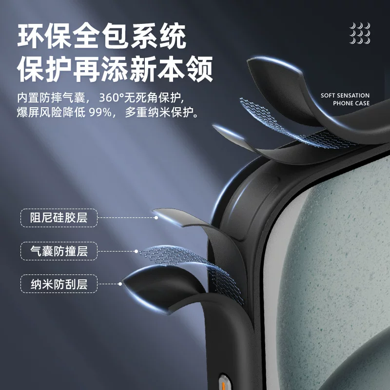 苹果新款16pro肤感磨砂手机壳适用iPhone手机全包防摔保护套Max壳