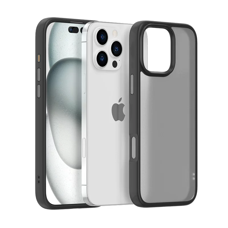 苹果新款16pro肤感磨砂手机壳适用iPhone手机全包防摔保护套Max壳