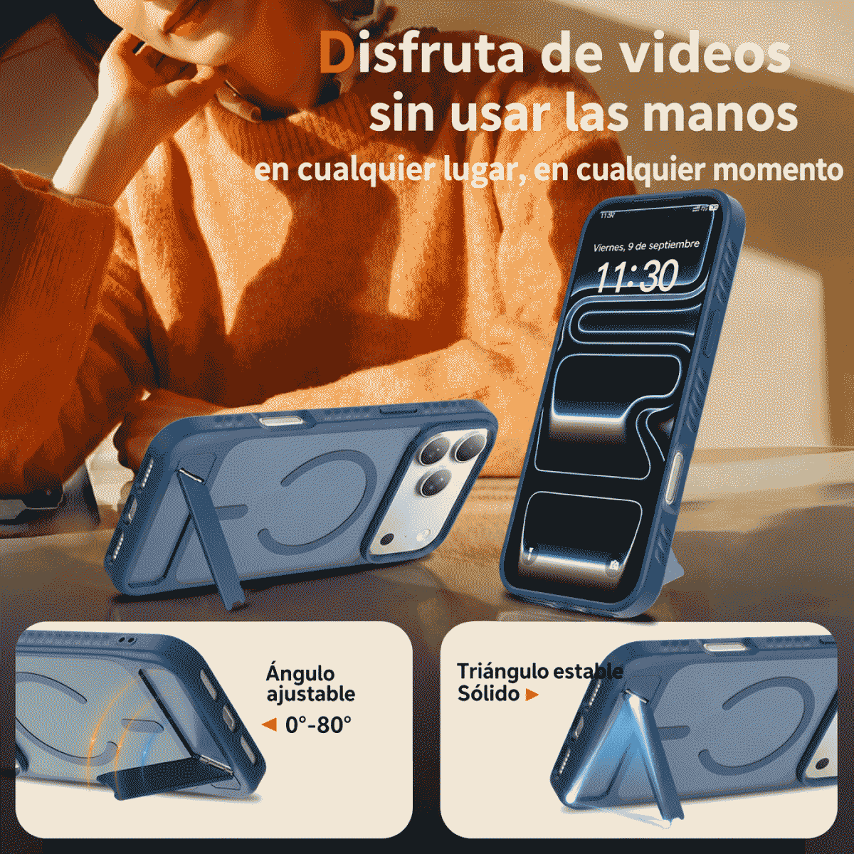 Crossover para iPhone18 soporte caso de teléfono 2 en 1 apple 17 airbag anti-caídas 16 magnético succión protección caso
