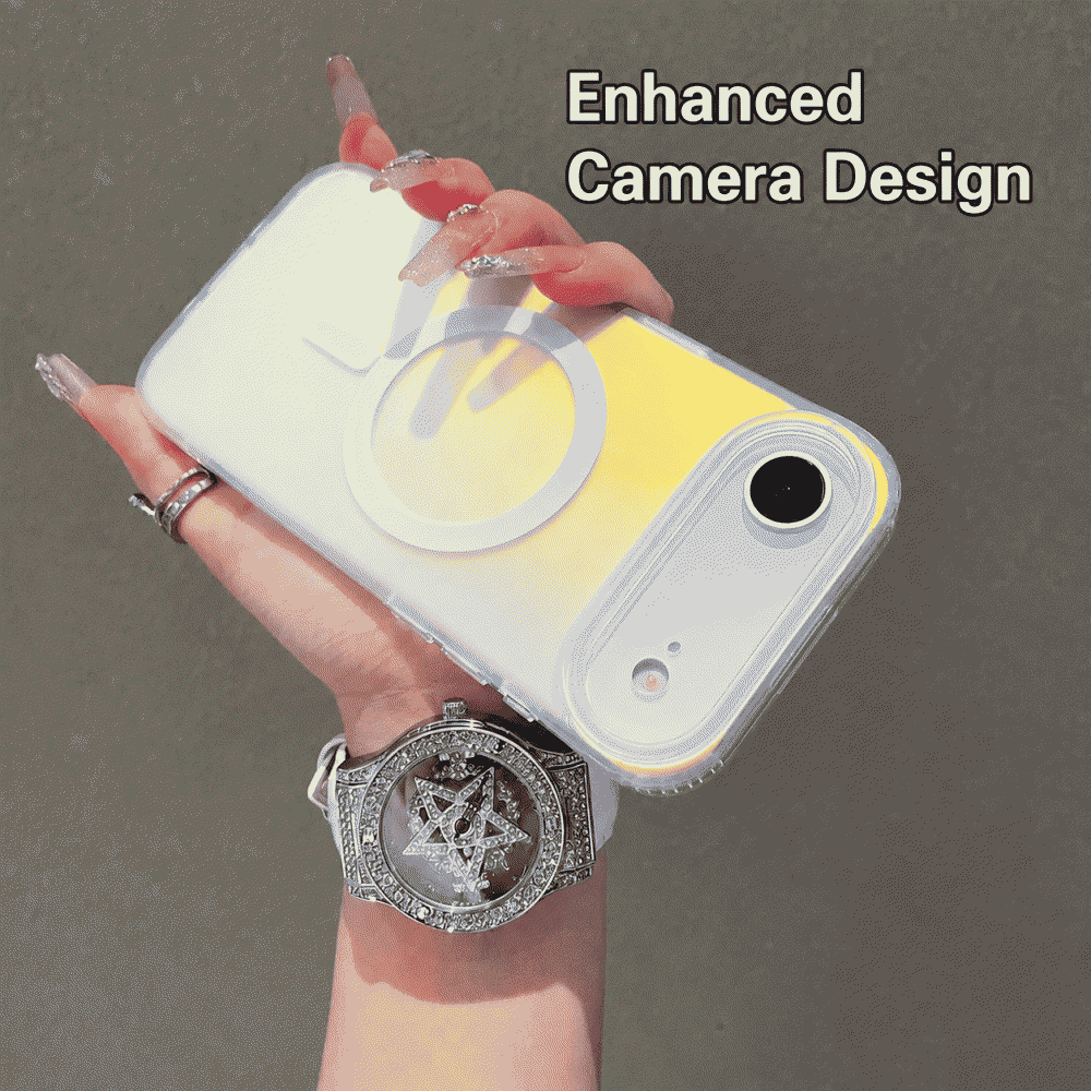 Suitable for Apple 18promax laser gradient phone case 17Pro magnetic case iPhone17 matte chameleon