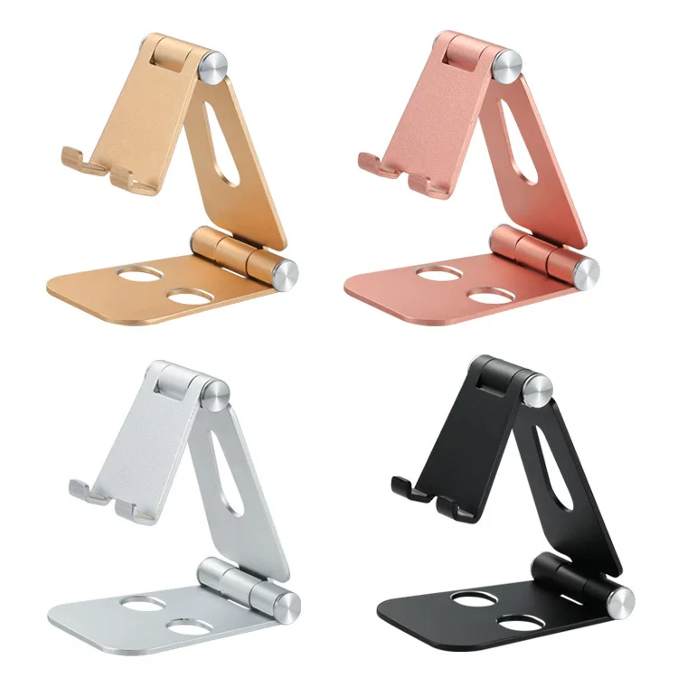 Desktop pad tablet live broadcast phone holder, foldable multi-functional metal lazy phone holder