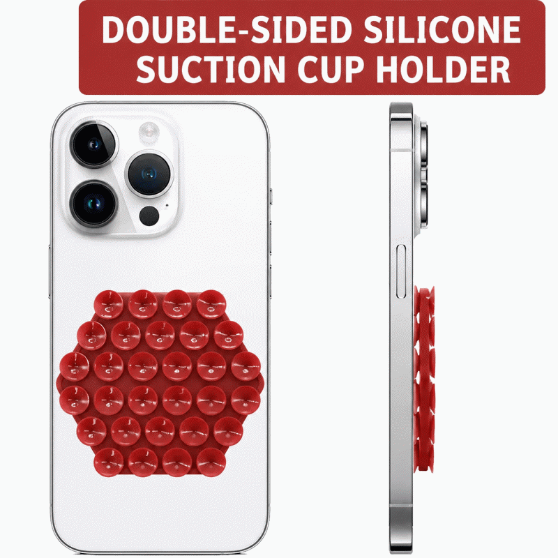 Silicone phone suction cup, silicone bracket, phone double-sided suction cup, polygonal 30-piece suction cup bracket