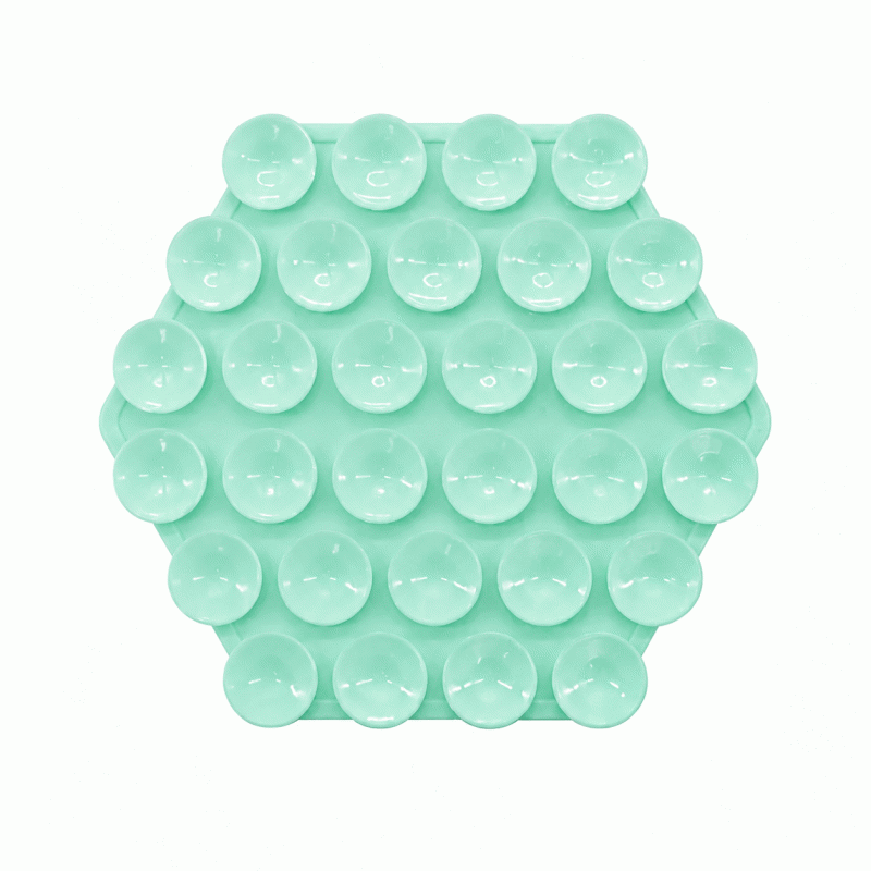 Silicone phone suction cup, silicone bracket, phone double-sided suction cup, polygonal 30-piece suction cup bracket
