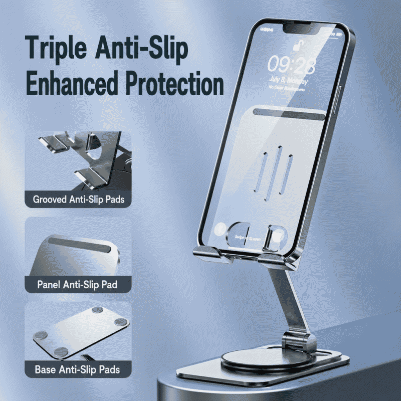 Aluminum alloy phone stand, desktop phone holder, lazy person's portable, foldable, full metal tablet support frame