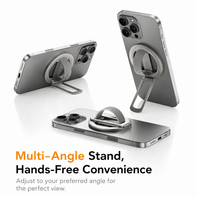 Magsafe magnetic stand ring buckle portable rotating folding back stick mobile phone universal desktop TV series support stand