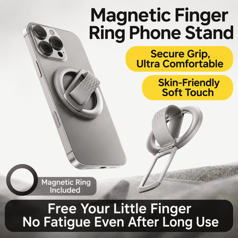 Magsafe magnetic stand ring buckle portable rotating folding back stick mobile phone universal desktop TV series support stand