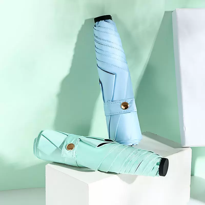 Portable, compact and ultra-light carbon fiber feather umbrella, manual and automatic rainproof lightweight sun umbrella, three-fold umbrella